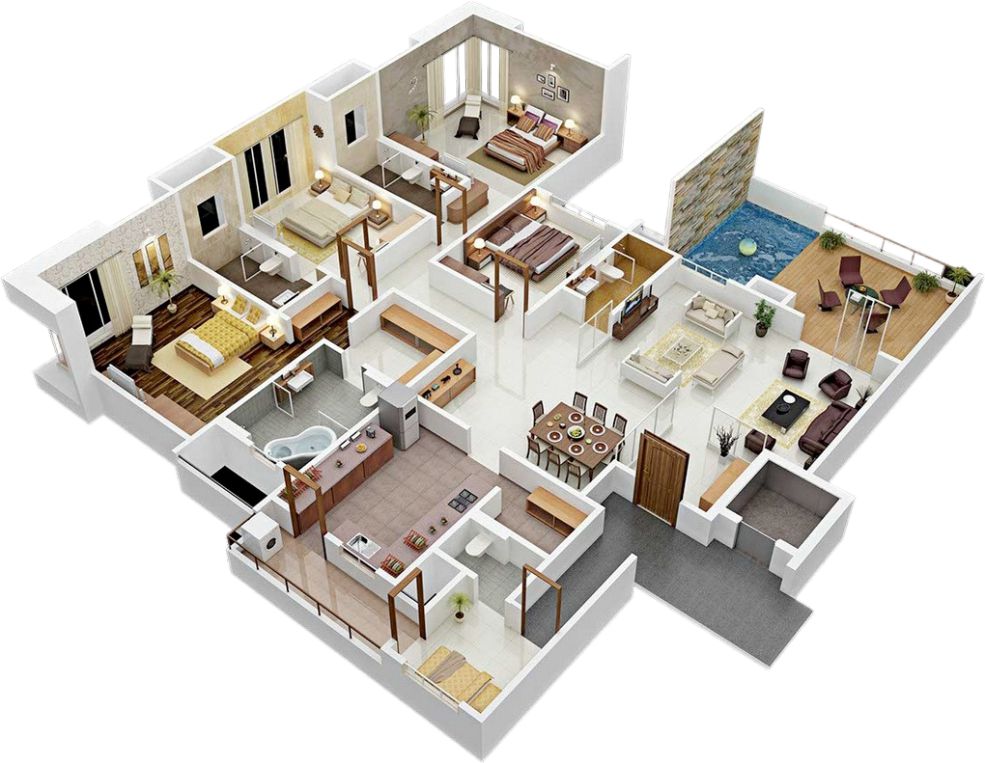 3BHK<br>3
Bedrooms,
Hall &
Kitchen